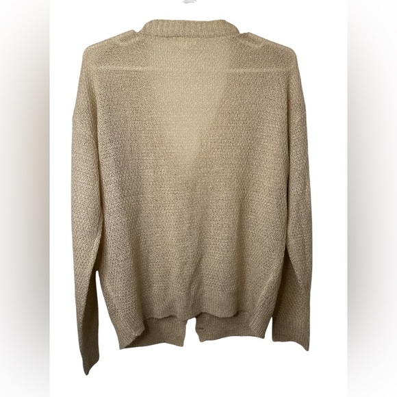 Blu Pepper Tan Knit Cardigan Sweater Medium - Picture 2 of 6